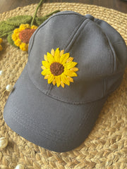 Sunflower Love - Embroidered Cap