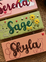 Embroidered Hanging Name Plates