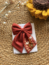 Autumn Meadow- Embroidered Bow