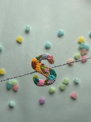 Initial - Hand Embroidered Rakhi