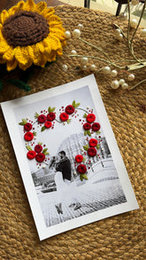 Photograph Embroidered Frame - Half Heart