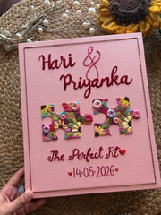 Perfectly Together - Customised Embroidered Plate 10”12 Inches