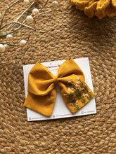 Honey Harvest- Embroidered Bow