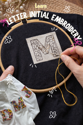 Initial Letter Embroidery DIY Kit