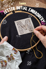 Initial Letter Embroidery DIY Kit