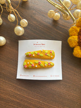 Yellow Blossoms - Embroidered Hair Pin