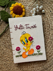 Love Tweety - Customized Hand Embroidered Journal