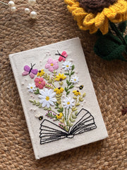 Wildflower Whispers - Hand Embroidered Journal