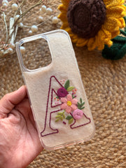 Name Initial - Embroidered Mobile Cover