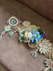 Blue Floral Hamsa Bandhanwar - Diwali