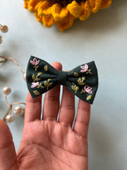 Olivine - Embroidered Hair Tie