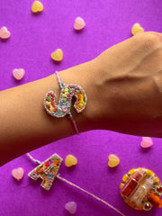 Initial - Hand Embroidered Rakhi