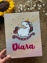 Dancing Unicorn - Name Canvas