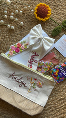 Embroidered Bow - Pouch Hamper