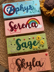 Embroidered Hanging Name Plates