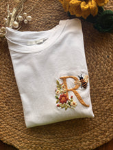 Customized Embroidered T-shirt - Florals and Bee