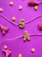 Initial - Hand Embroidered Rakhi
