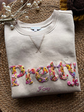 Butterfly Customized Floral Embroidered Sweatshirt