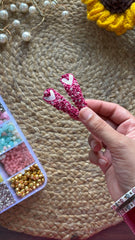 Pink Heart - Embroidered Hair Pin