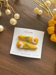 Daisy Stick - Embroidered Hair Pin