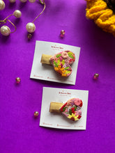 Embroidered Heart - Embroidered Hair Pin