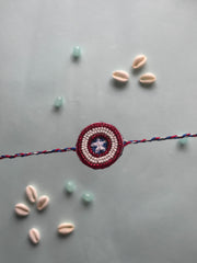 Captain America - Hand Embroidered Rakhi