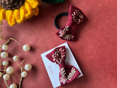 Rouge Fleur - Embroidered Hair Tie