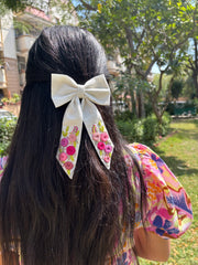 All Season Embroidered Bow