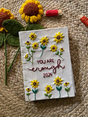 Sunflowers - Customised Hand Embroidered Journal