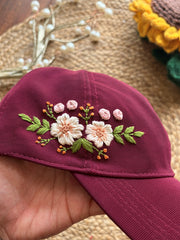 Midnight Daisies - Embroidered Cap