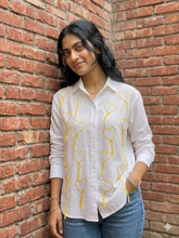 Heartstrings - Cotton Linen Embroidered Shirt