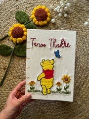 Love Pooh - Customized Hand Embroidered Journal
