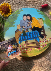 All Colored Portraits - Round Canvas