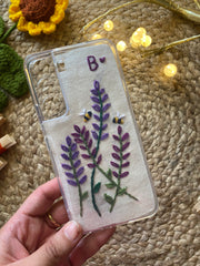 Lavender- Embroidered Mobile Cover 🪻