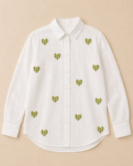 Little Love - Cotton Linen Embroidered Shirt