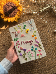 Flower Frame - Customized Hand Embroidered Journal