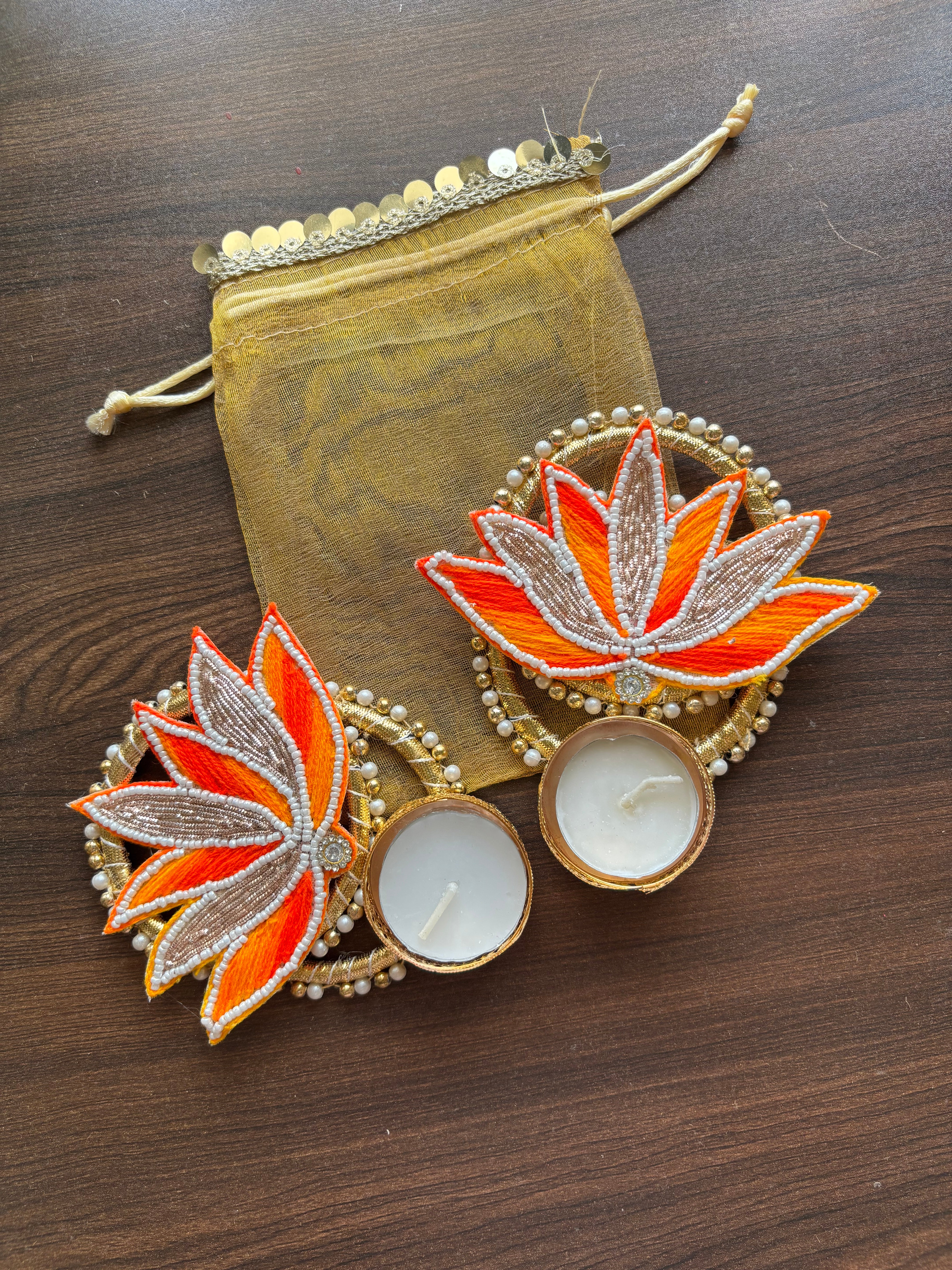 Blooming Glow Diya Holders - Diwali Decoration