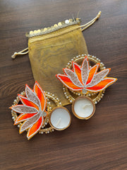 Blooming Glow Diya Holders - Diwali Decoration