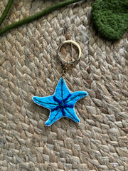 Star Fish Embroidered Keychain