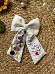 Name Customized Embroidered Bow