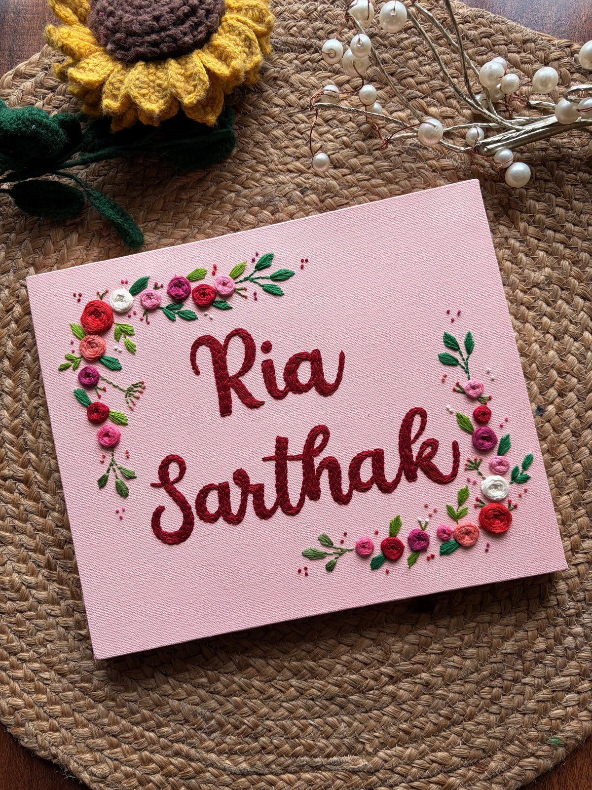 Forever - Customised Embroidered Name Plate