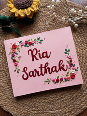 Forever - Customised Embroidered Name Plate
