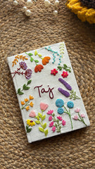 Flower Frame - Customized Hand Embroidered Journal