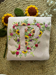 Floral Initial Embroidered Sweatshirt