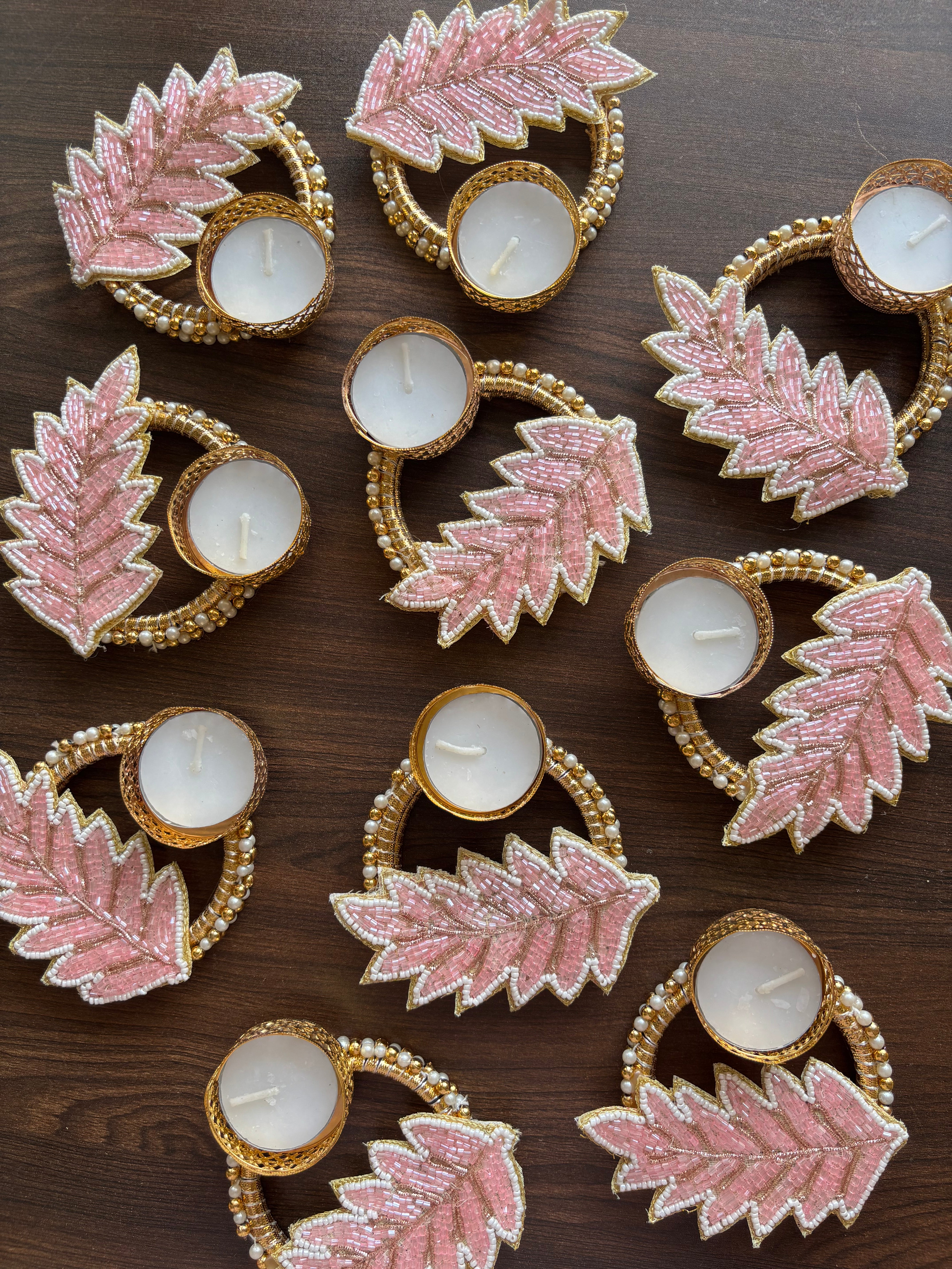 Leaf Diya Holders - Diwali Decoration
