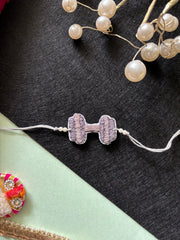 Dumbell - Hand Embroidered Rakhi