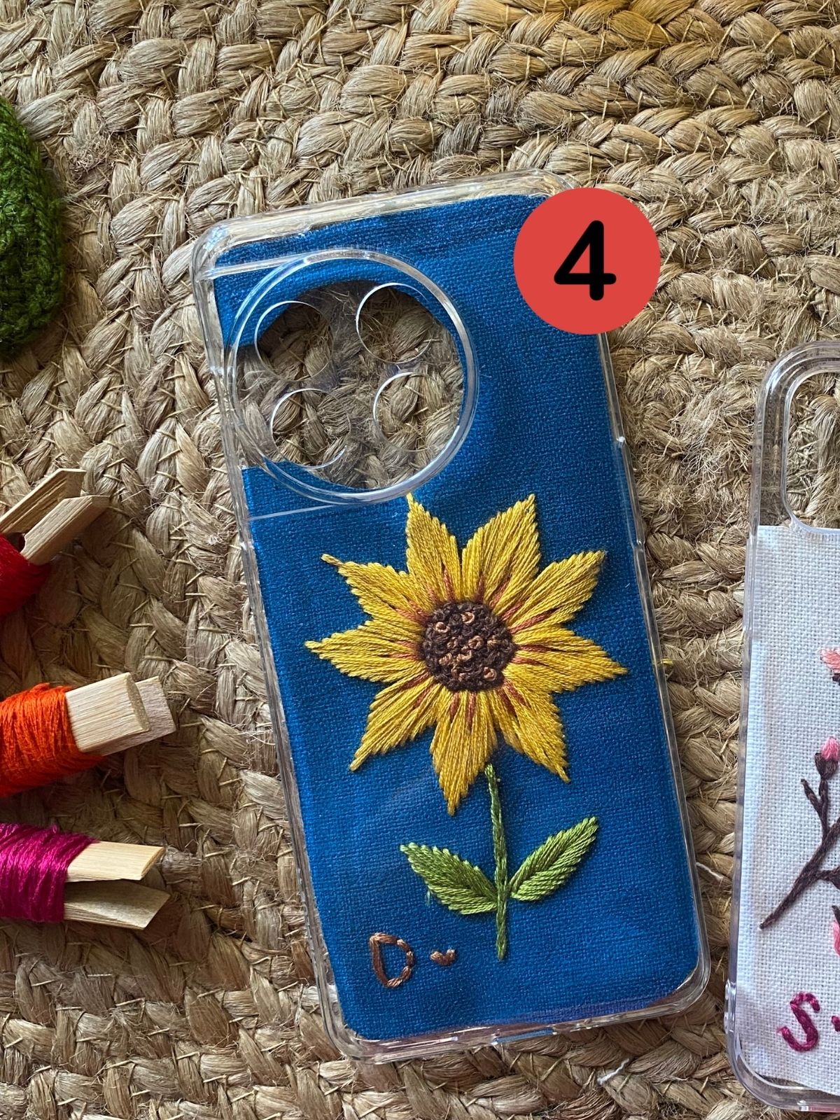 Sunflower - Embroidered Mobile Cover