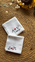 Small Heart Initials Customised Hanky