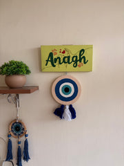 Customized Name Plate with Evil Eye