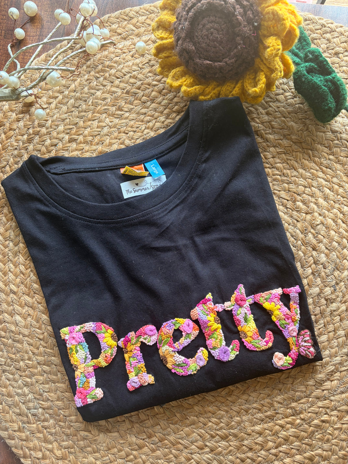 Butterfly Name Embroidery - Tshirt
